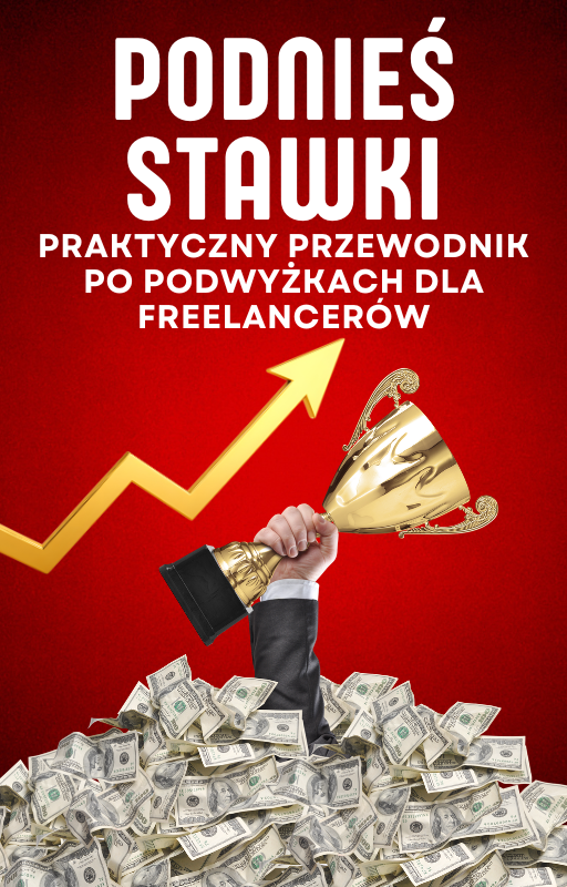 Czerwono-złota okładka ebooka Podnieś stawki